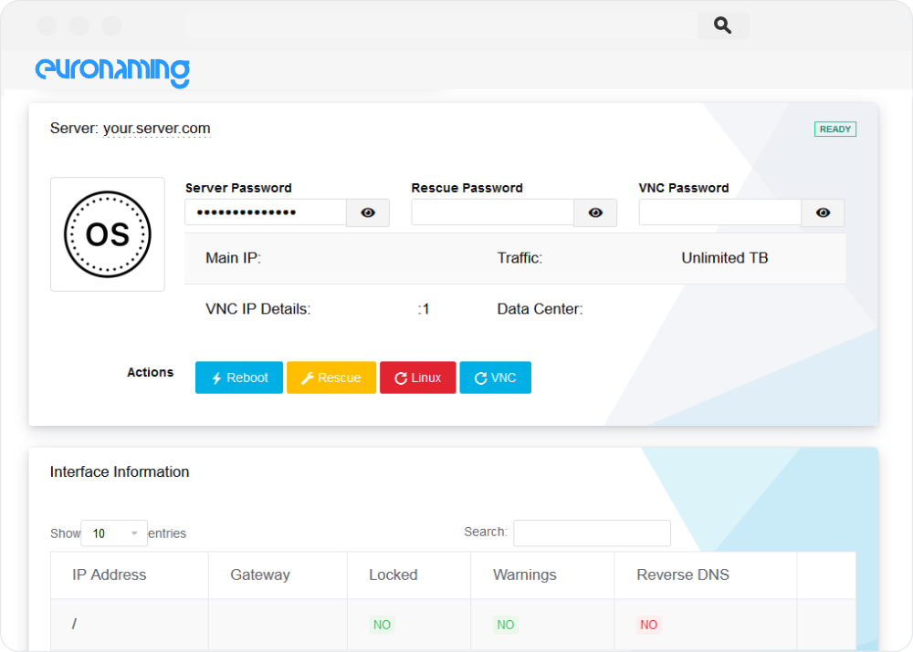 euronaming whm cpanel logo